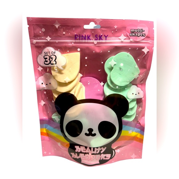 Panda Bear Beauty Bundle Qty 7 Forever 21 Pink Sky Mirror Brush Wash Eye Pads - Picture 12 of 15